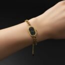 GOLD ROMAN NUMERICAL WATCH BRACELET